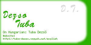 dezso tuba business card
